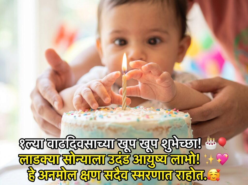 1st Birthday Wishes in Marathi