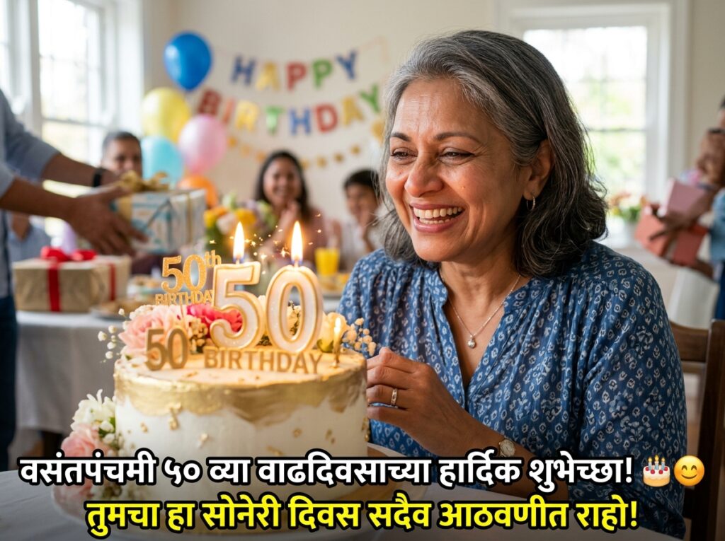 50th Birthday Wishes in Marathi