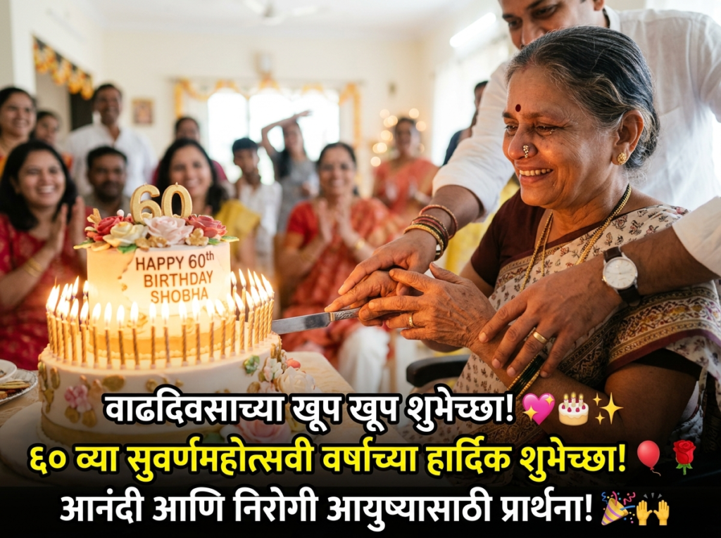 60th Birthday Wishes in Marathi