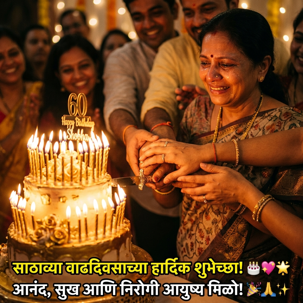 60th Birthday Wishes in Marathi