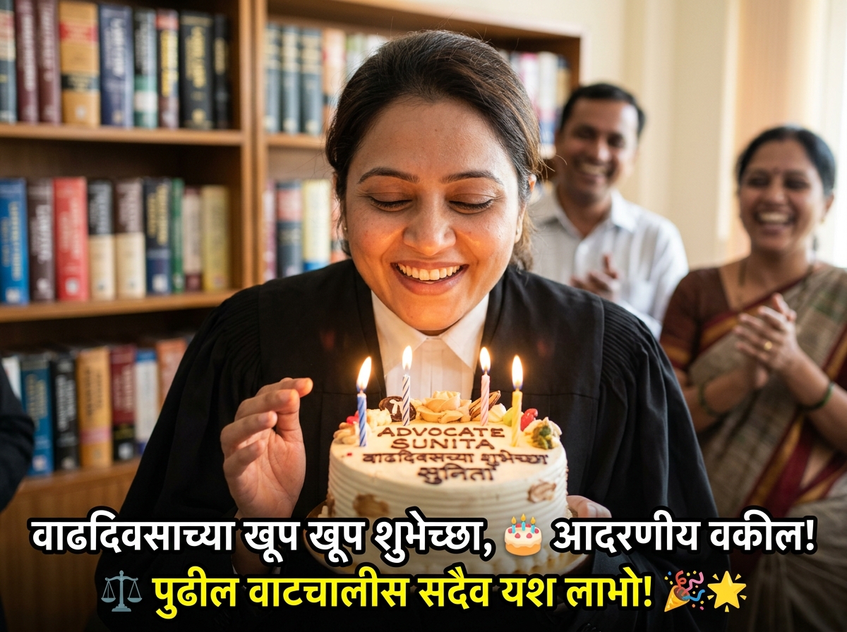 Birthday Wishes for Advocate in Marathi