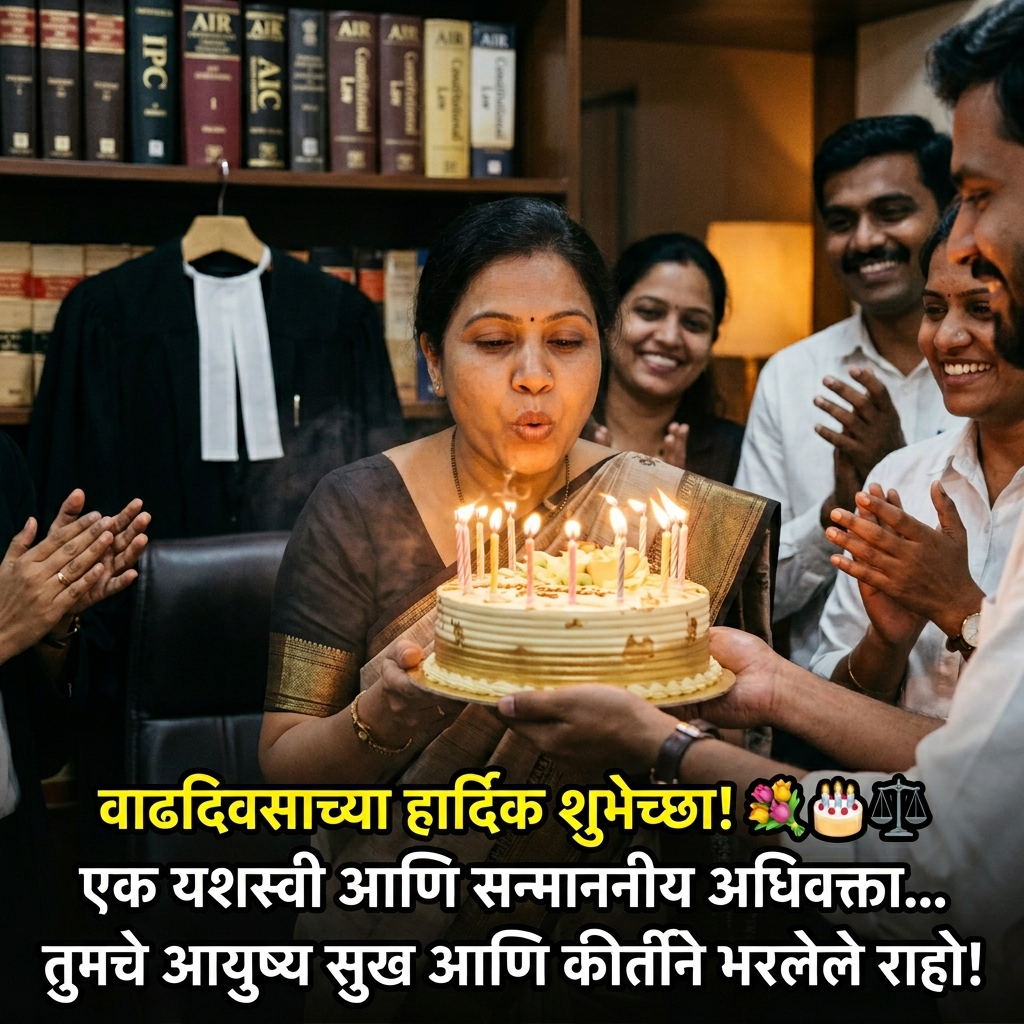Birthday Wishes for Advocate in Marathi