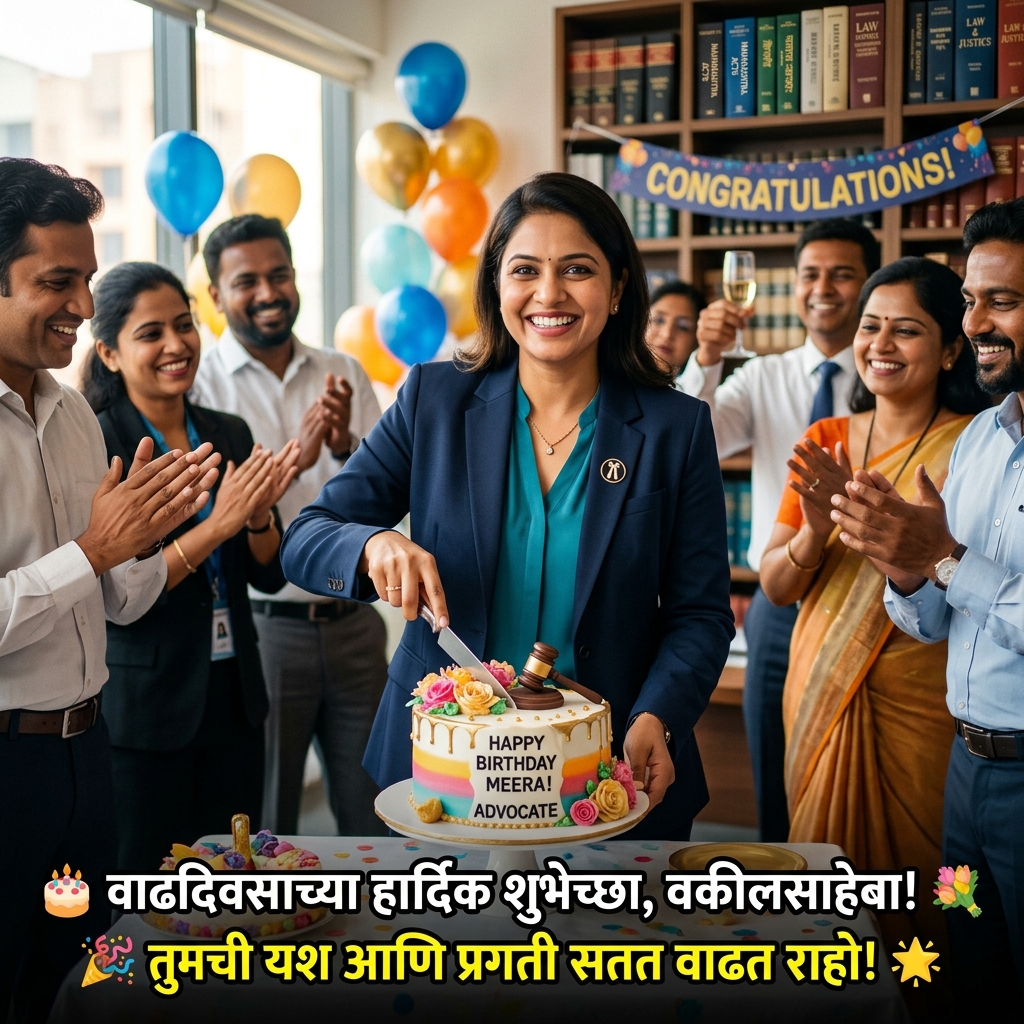Birthday Wishes for Advocate in Marathi