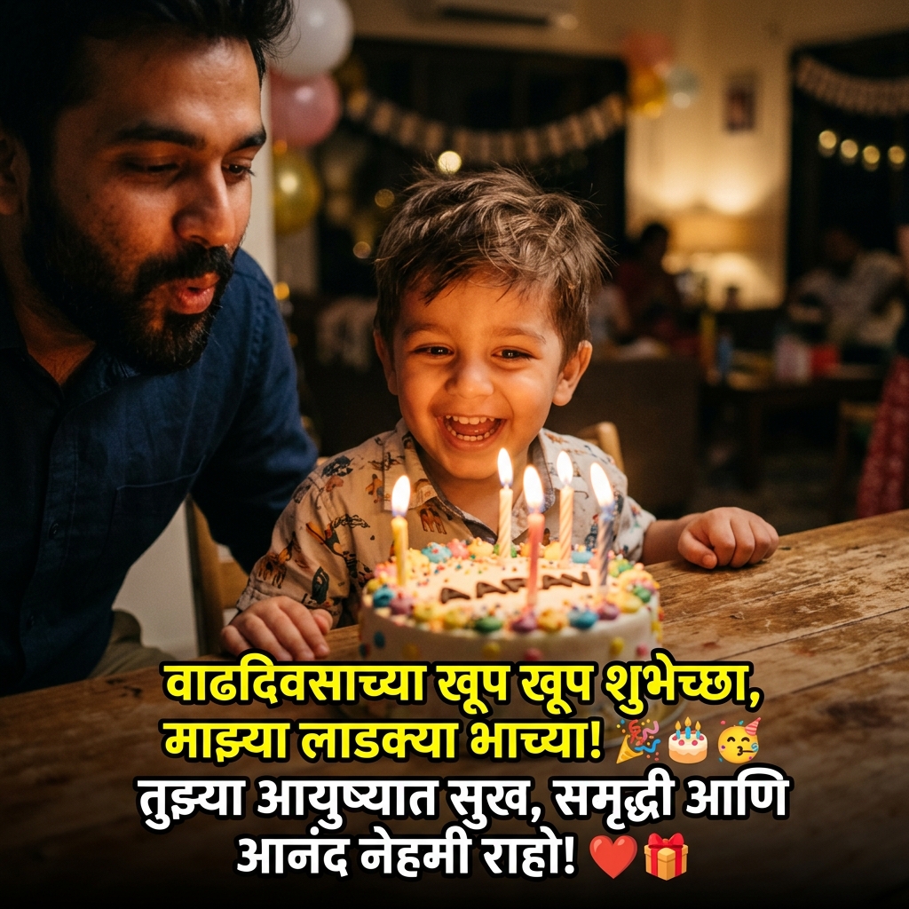 Birthday Wishes for Bhacha (Nephew) in Marathi