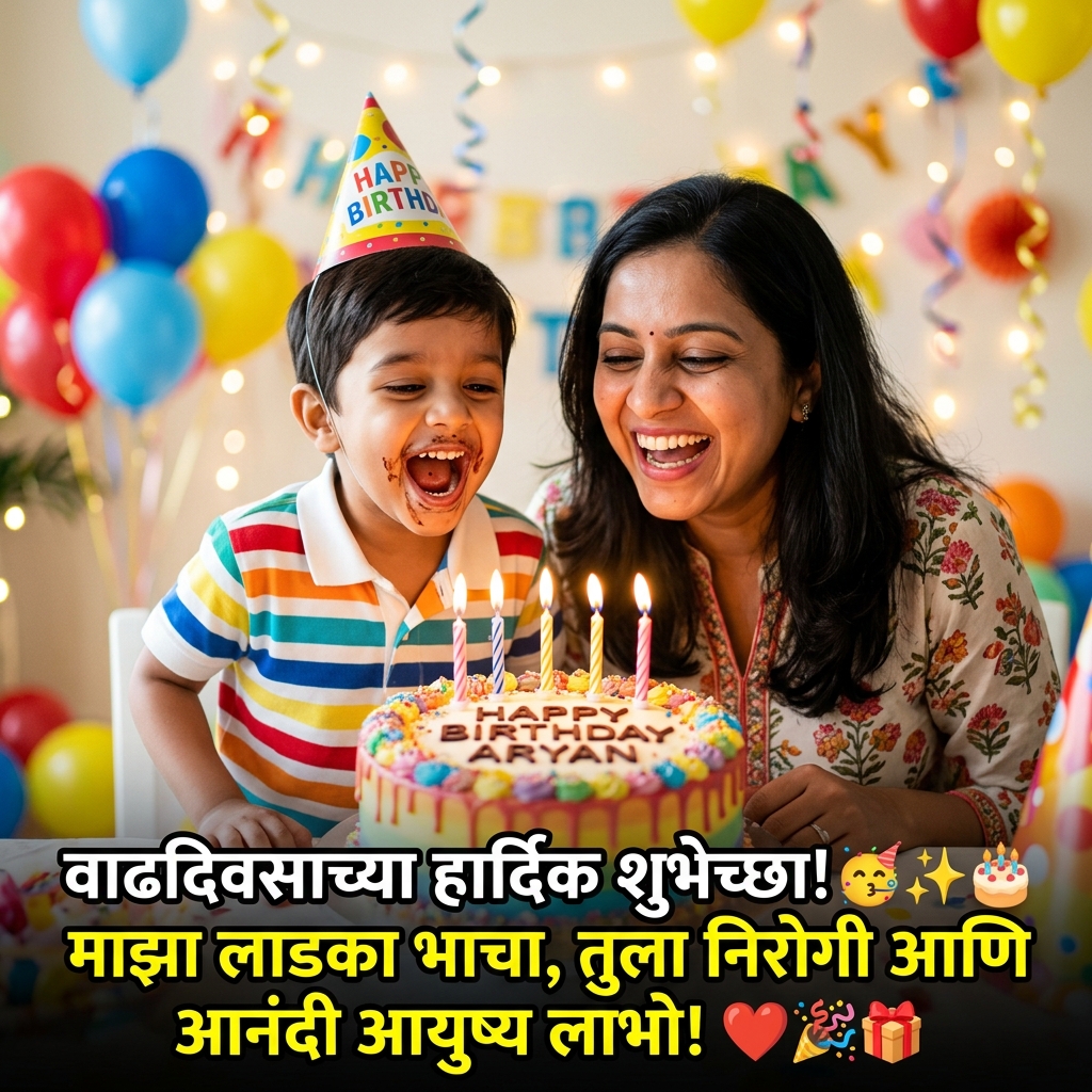 Birthday Wishes for Bhacha (Nephew) in Marathi