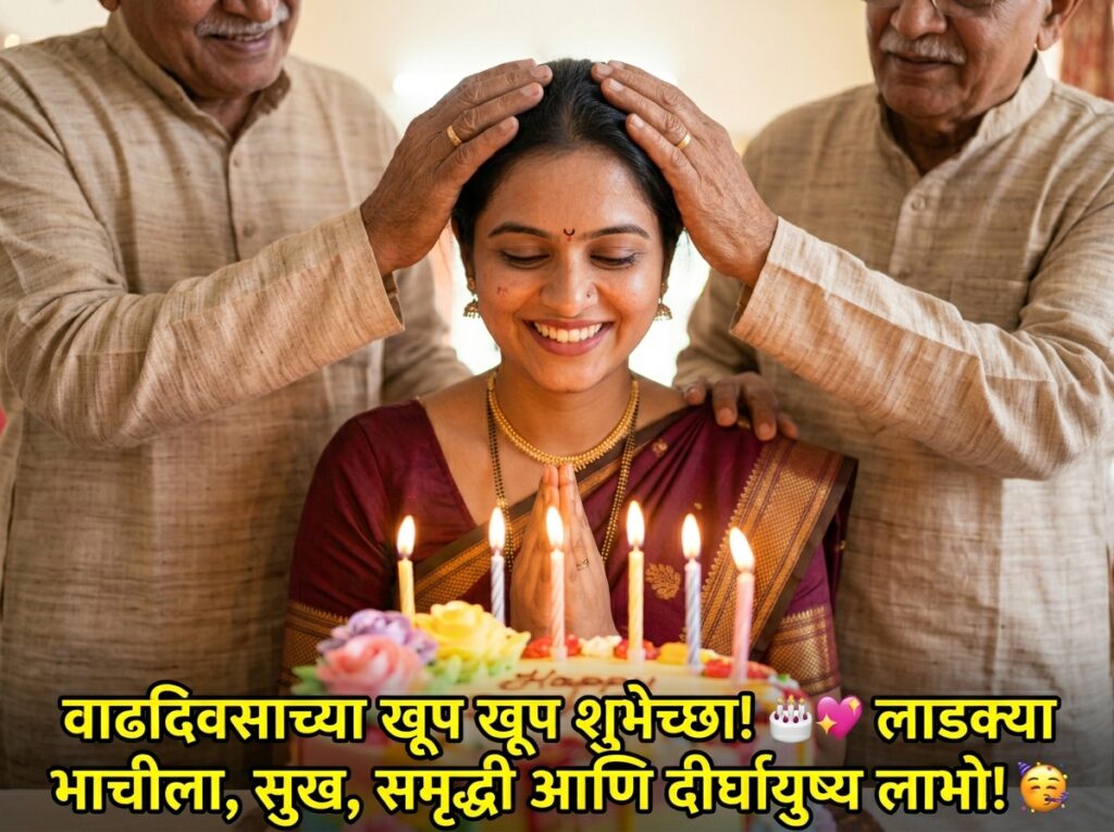 Birthday Wishes for Bhachi (Nephew's wife) in Marathi
