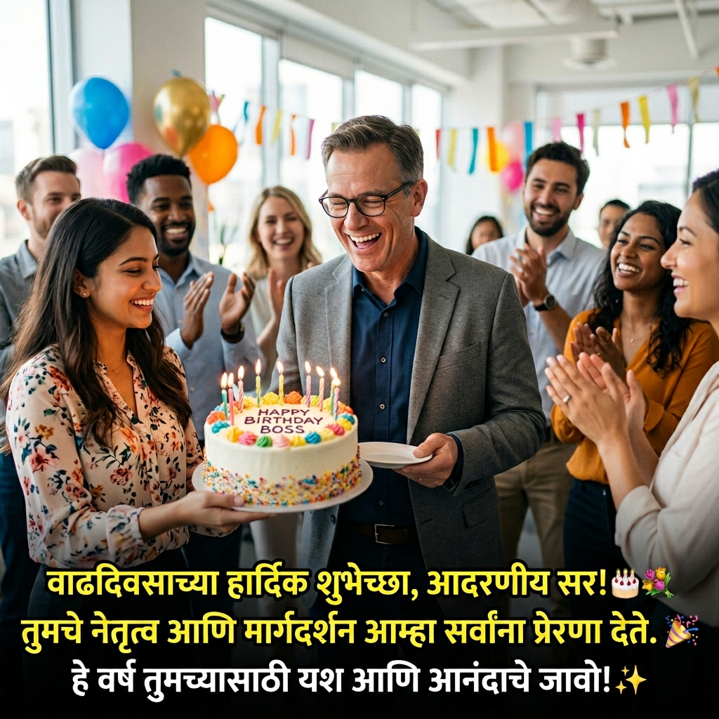 Birthday Wishes for Boss in Marathi