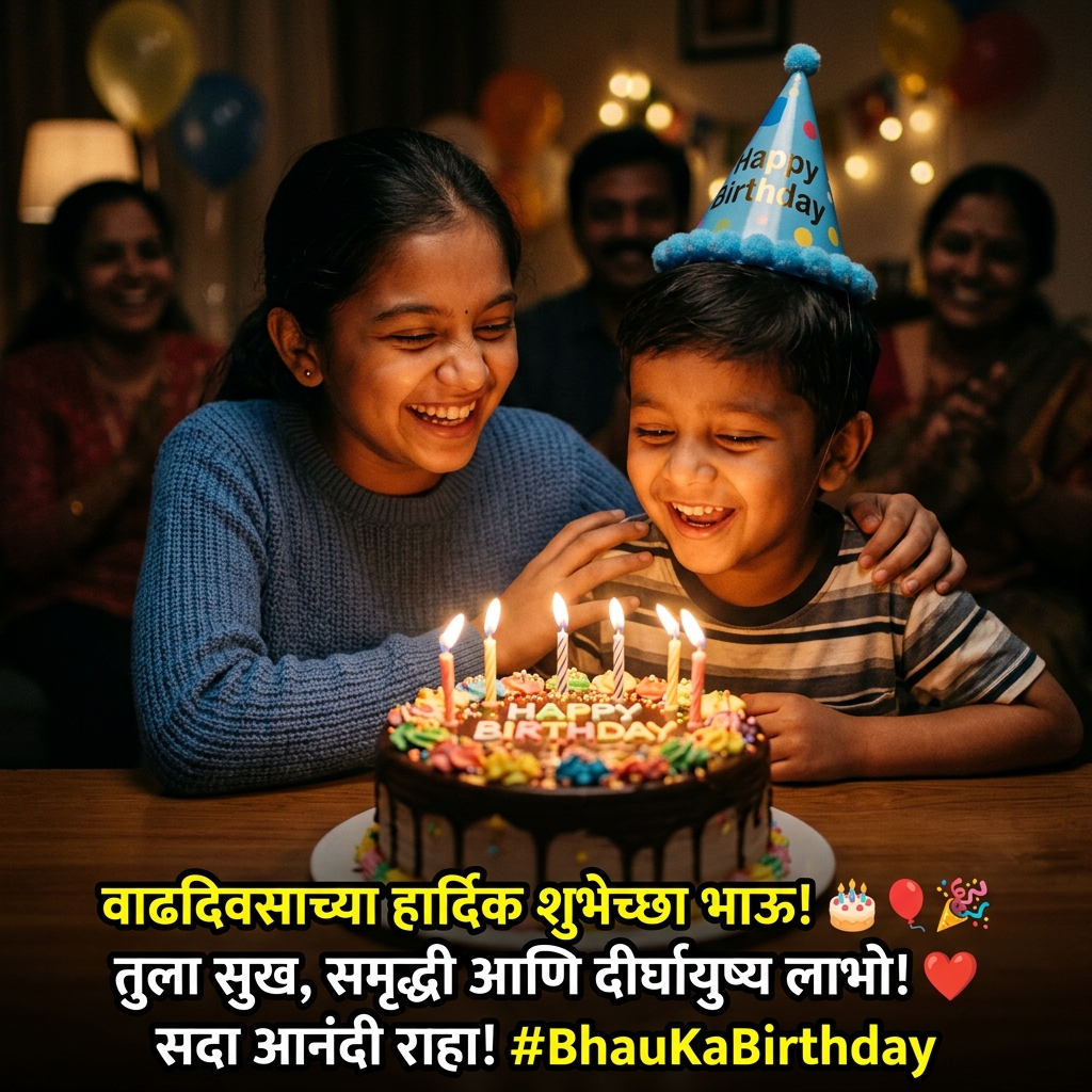 Birthday Wishes for Brother / Bhau / Bhai in Marathi