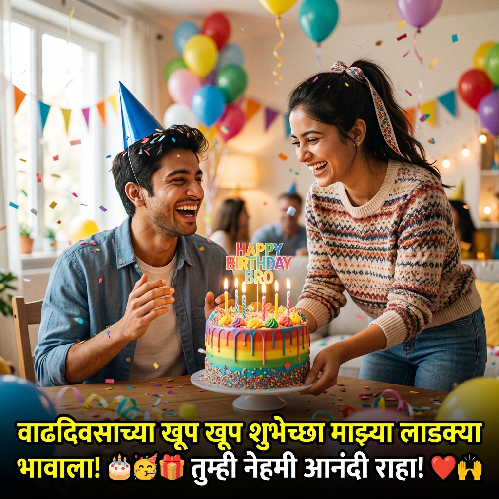 Birthday Wishes for Brother / Bhau / Bhai in Marathi