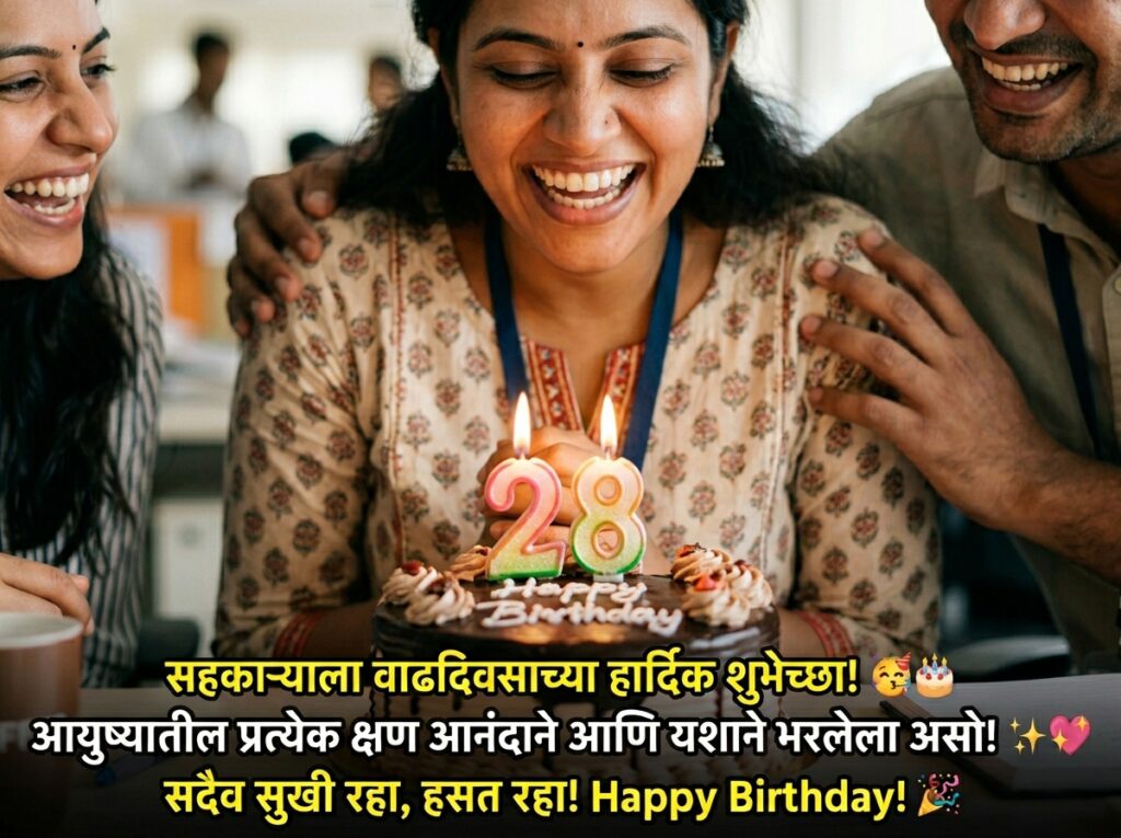 Birthday Wishes for Colleague in Marathi