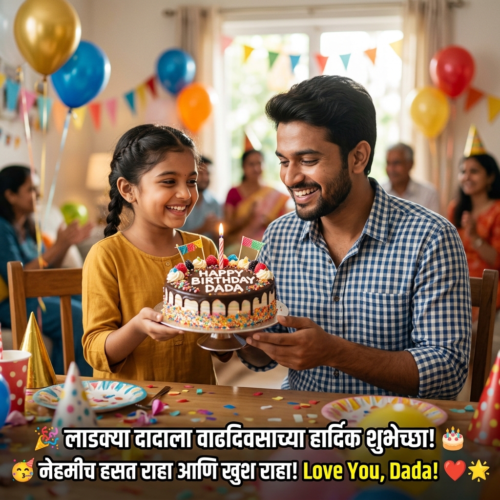 Birthday Wishes for Dada (Elder brother) in Marathi