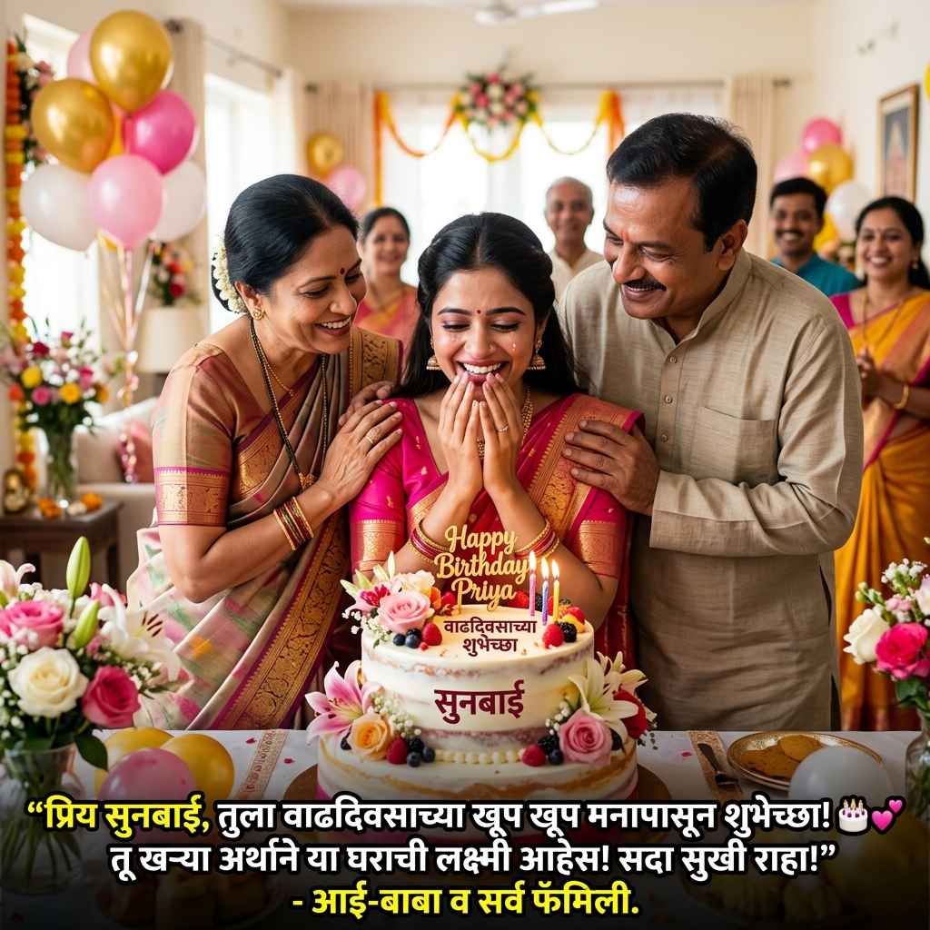 Birthday Wishes for Daughter-in-law in Marathi