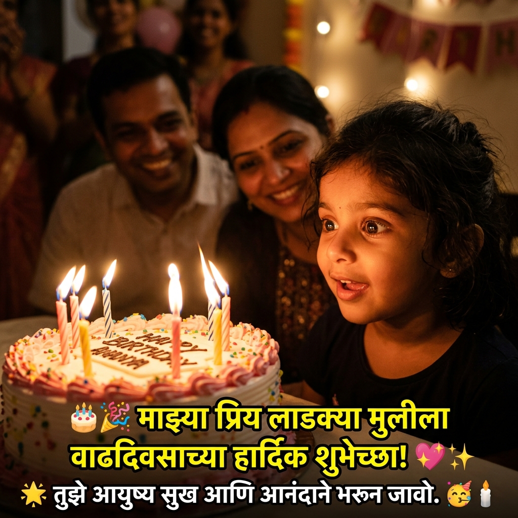 Birthday Wishes for Daughter / Mulgi in Marathi