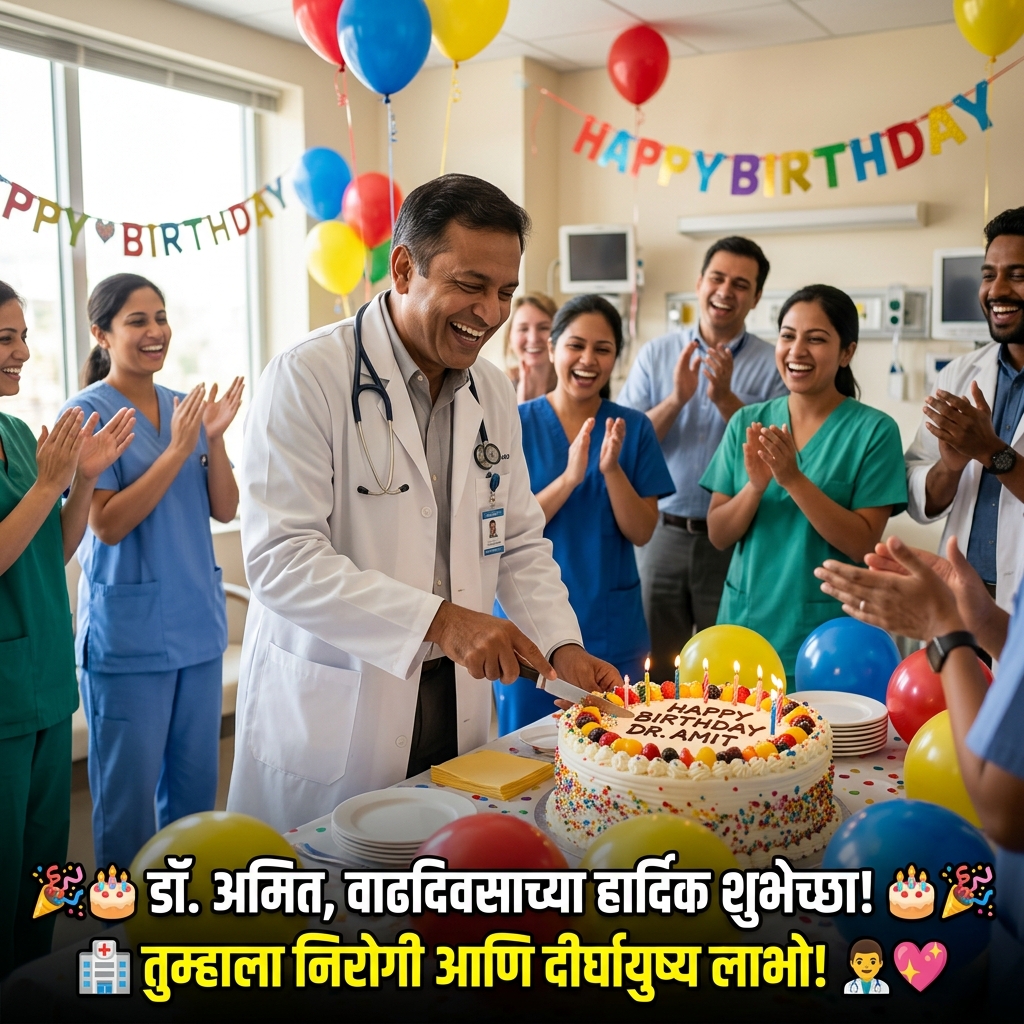 Birthday Wishes for Doctor in Marathi