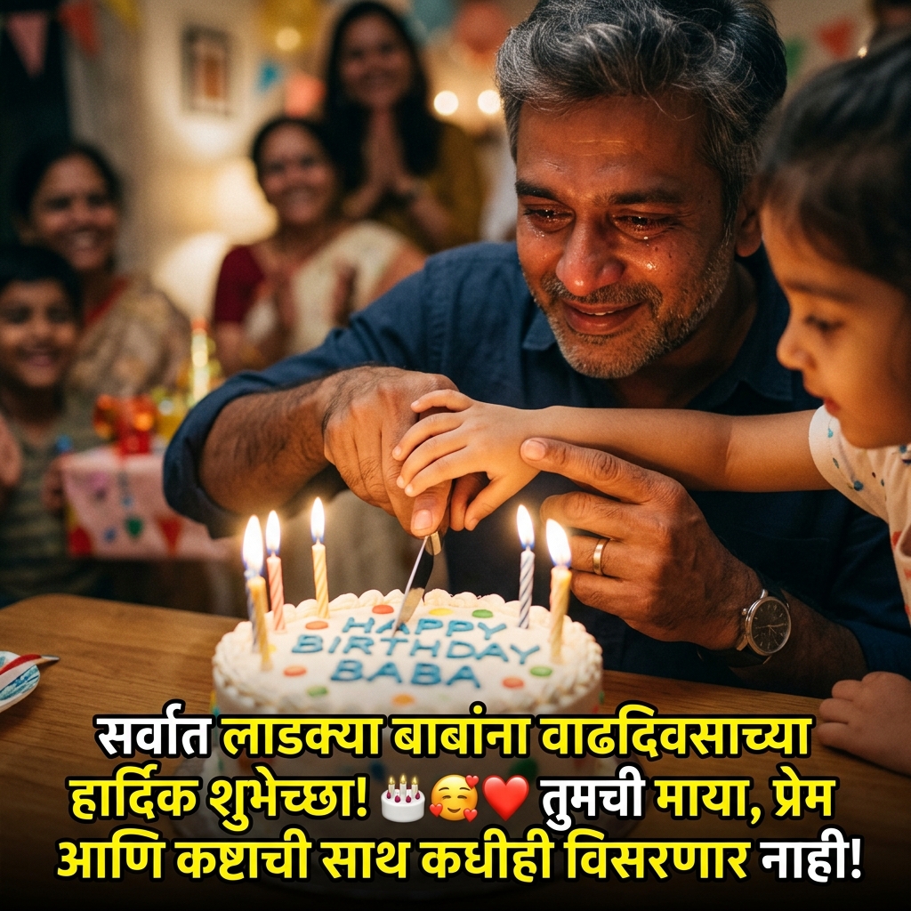 Birthday Wishes for Father/Dad/Papa/Baba in Marathi