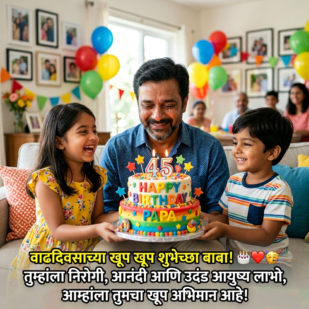 Birthday Wishes for Father/Dad/Papa/Baba in Marathi