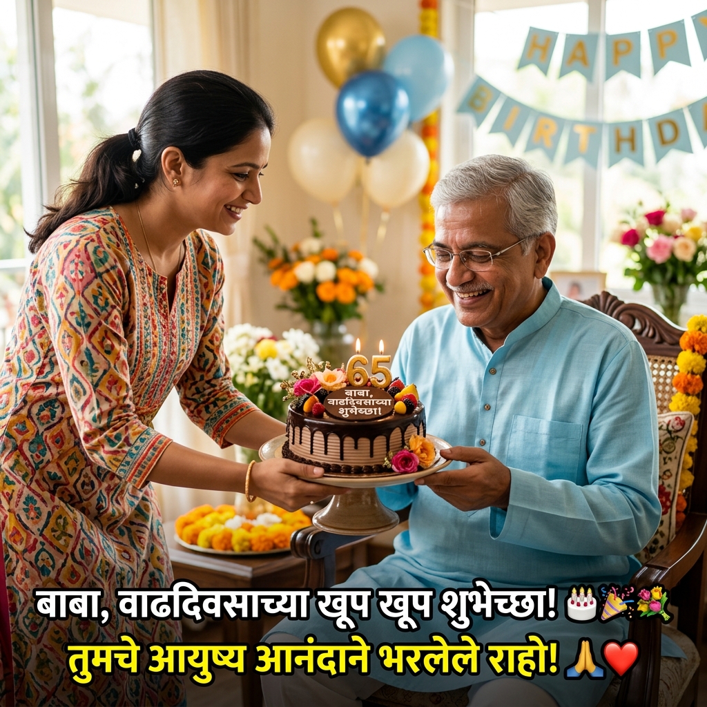 Birthday Wishes for Father-in-law in Marathi