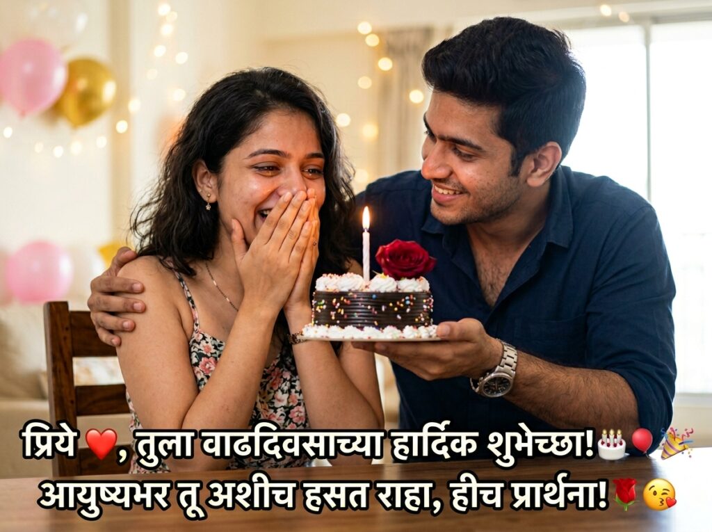 Birthday Wishes for Girlfriend / GF in Marathi