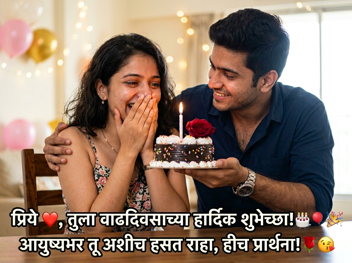 Birthday Wishes for Girlfriend / GF in Marathi