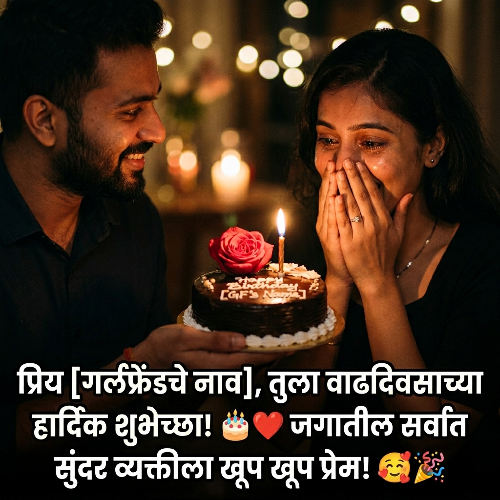 Birthday Wishes for Girlfriend / GF in Marathi