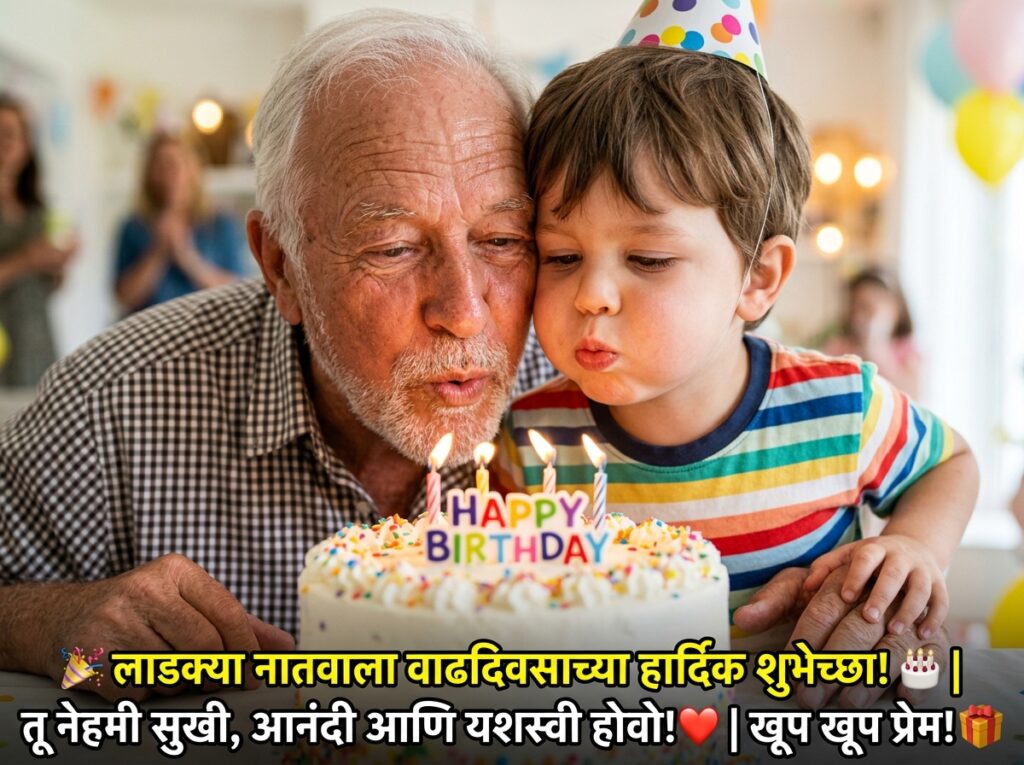 Birthday Wishes for Grandson in Marathi