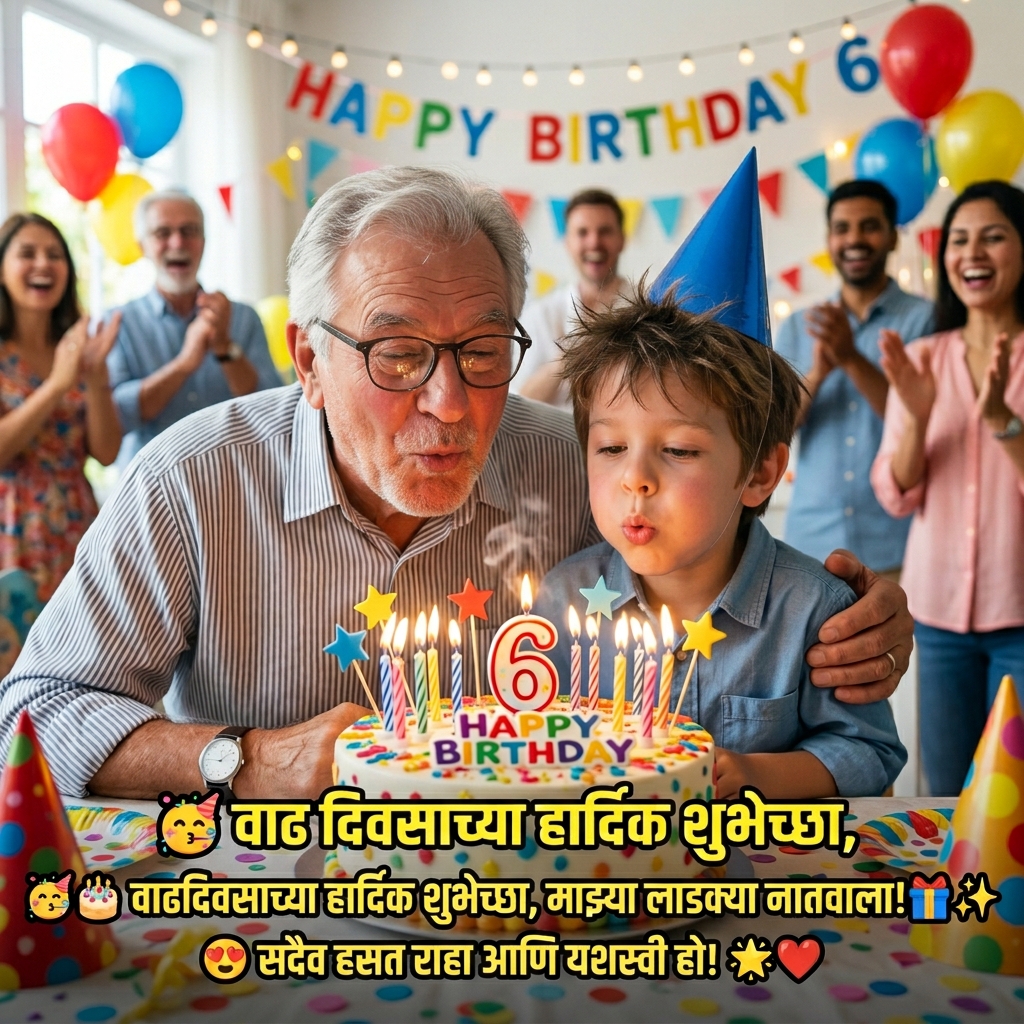 Birthday Wishes for Grandson in Marathi