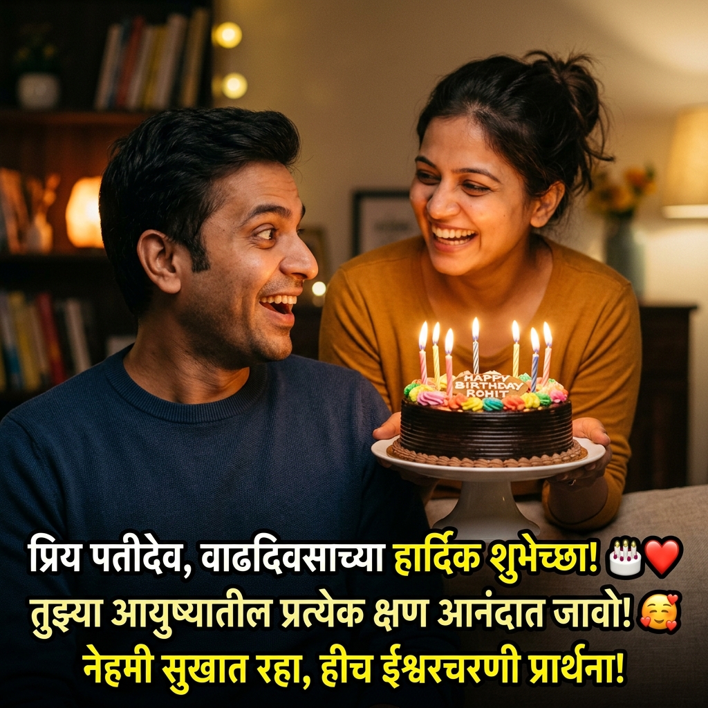Birthday Wishes for Husband in Marathi