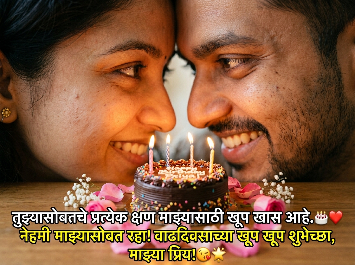 Birthday Wishes for Love/Lover in Marathi