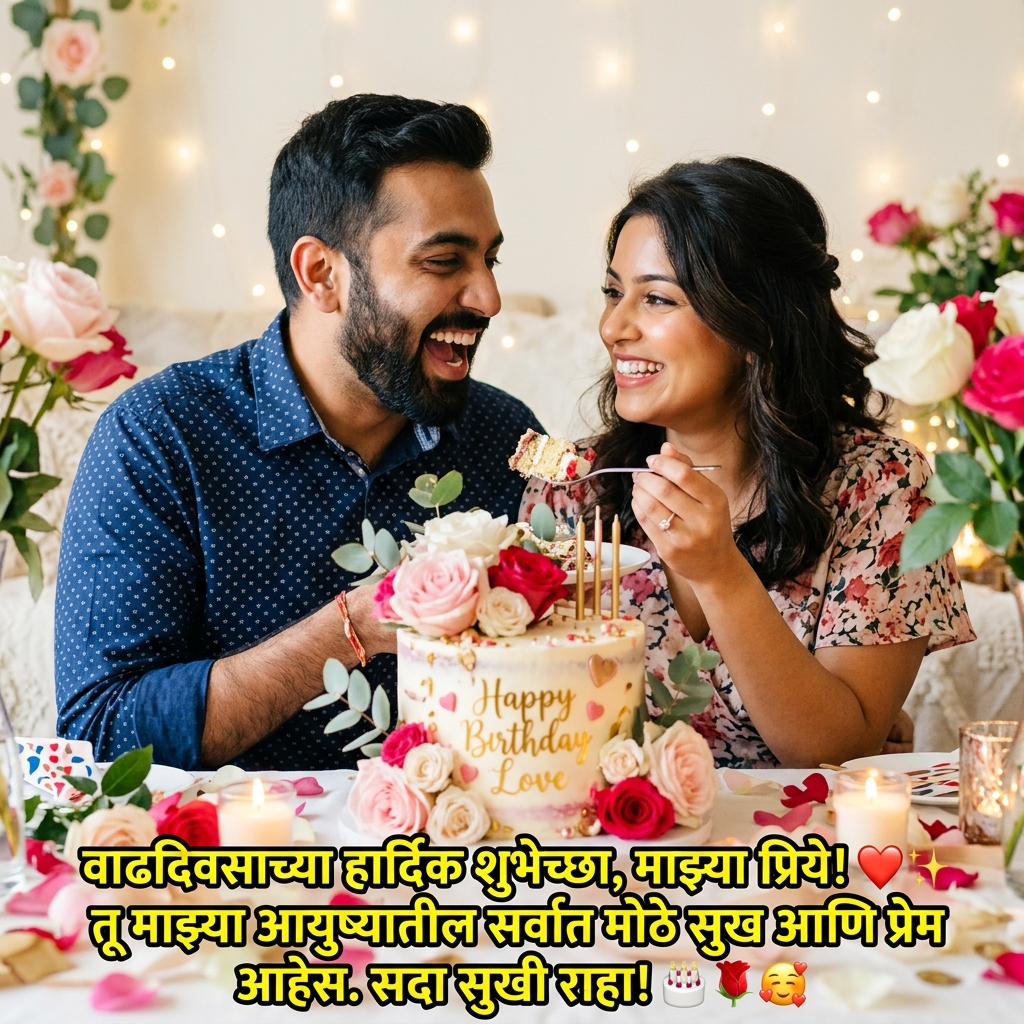 Birthday Wishes for Love/Lover in Marathi