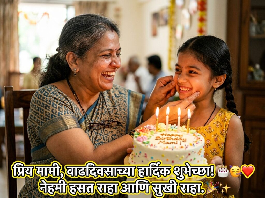 Birthday Wishes for Mami (Aunt) in Marathi
