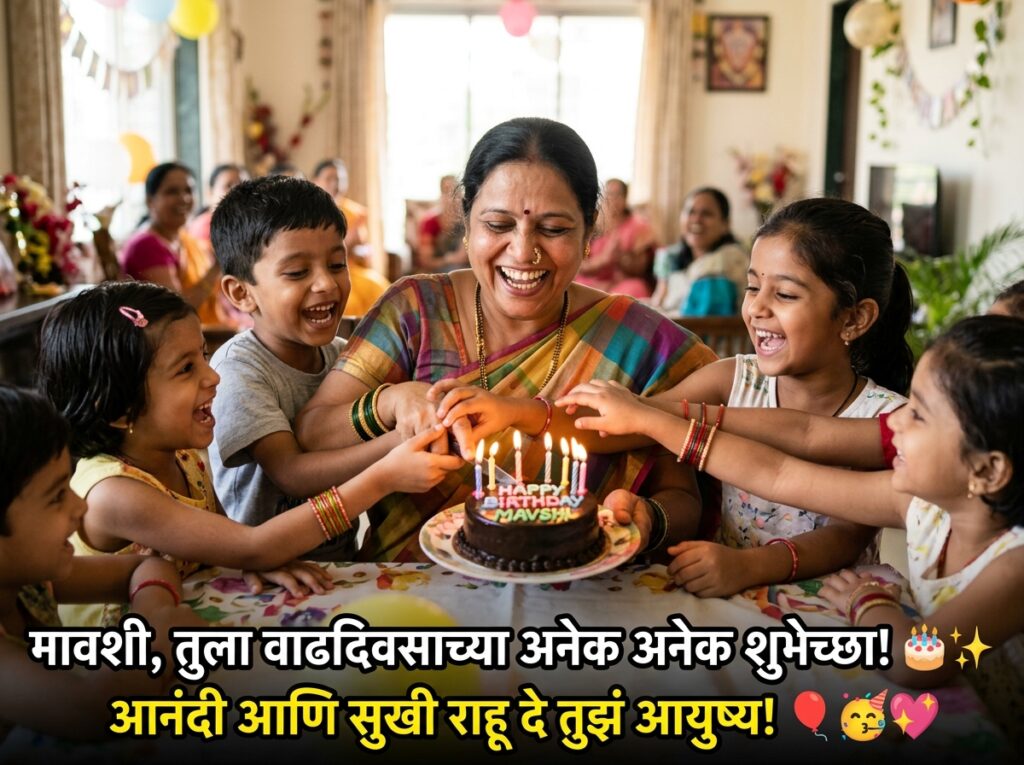 Birthday Wishes for Mavshi (Aunt) in Marathi