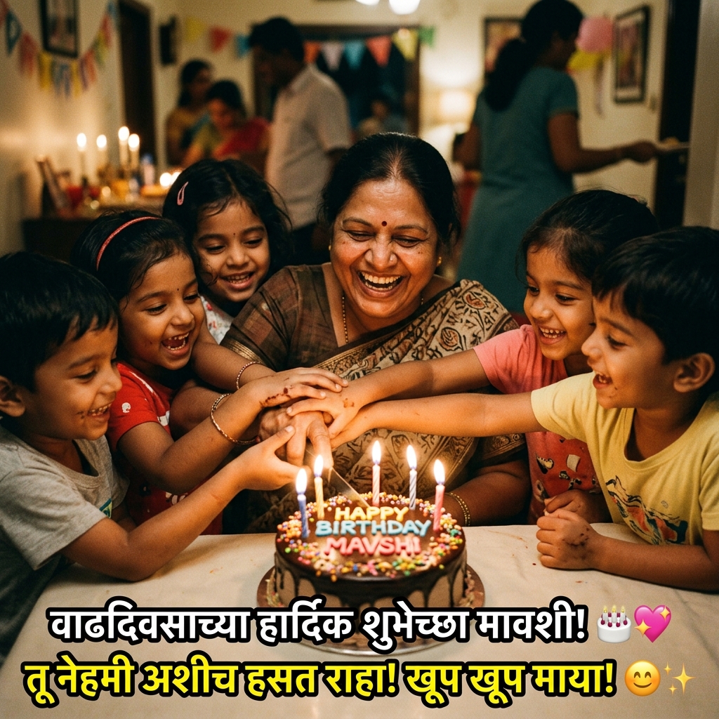 Birthday Wishes for Mavshi (Aunt) in Marathi