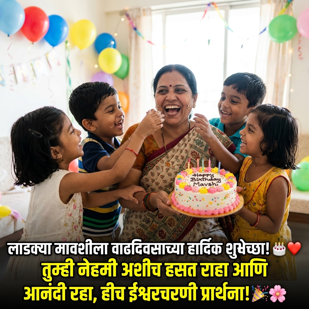 Birthday Wishes for Mavshi (Aunt) in Marathi
