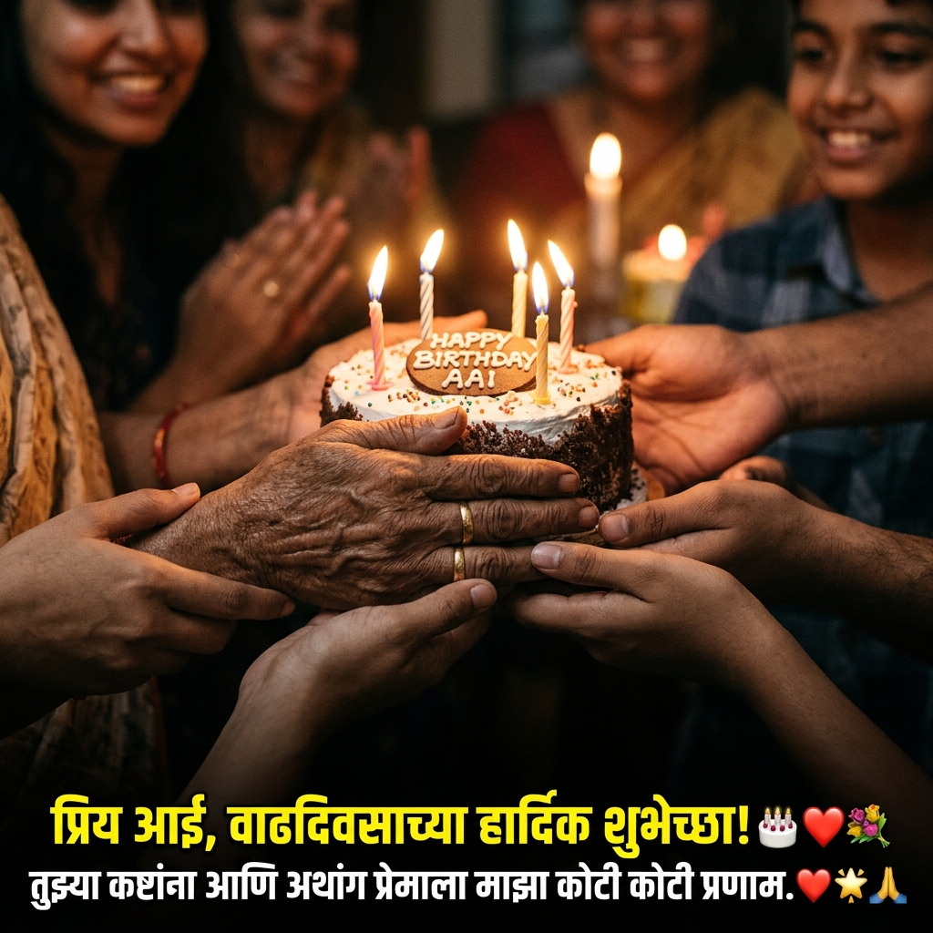 Birthday Wishes for Mother/Aai/Mummy/Mom in Marathi