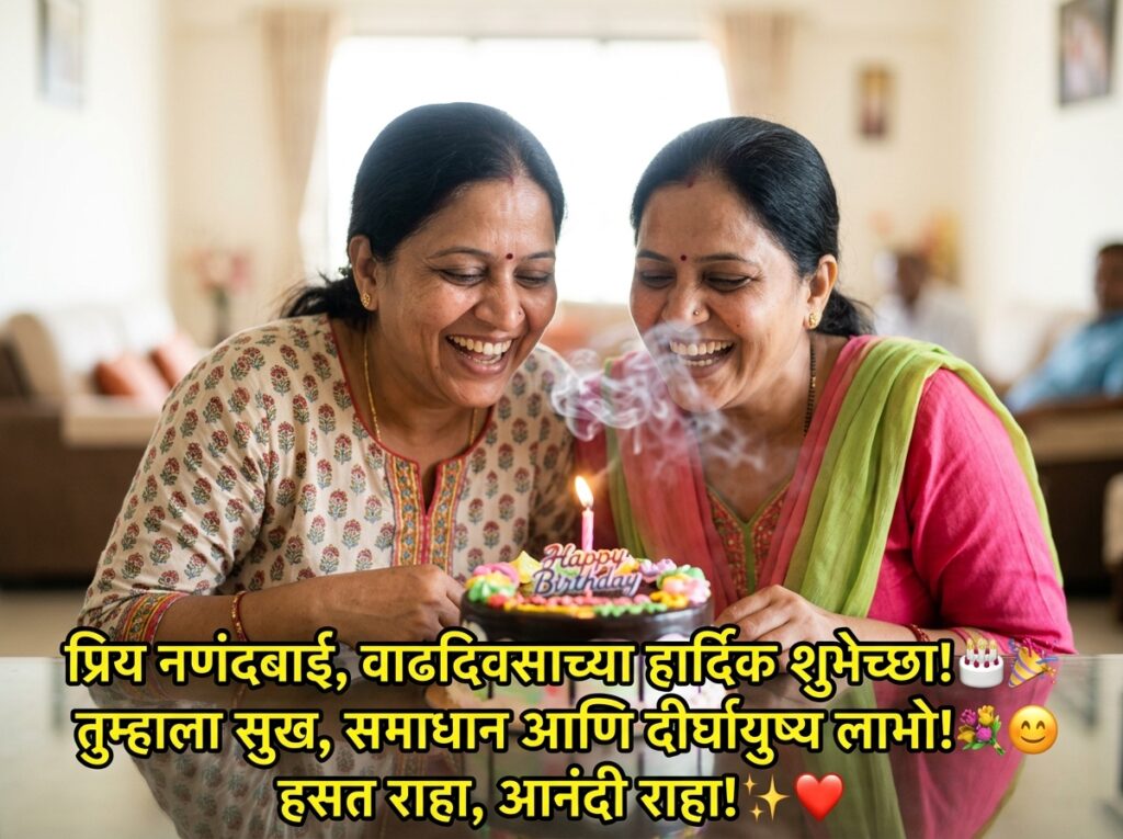 Birthday Wishes for Nanad (Sister-in-law) in Marathi