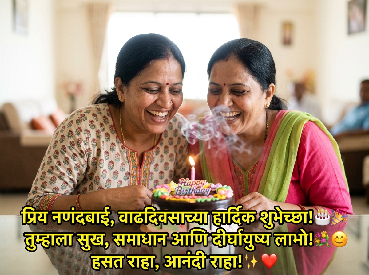Birthday Wishes for Nanad (Sister-in-law) in Marathi