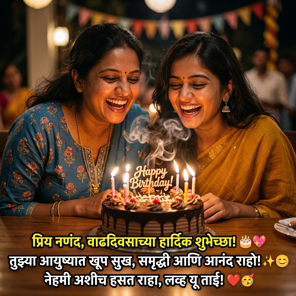 Birthday Wishes for Nanad (Sister-in-law) in Marathi
