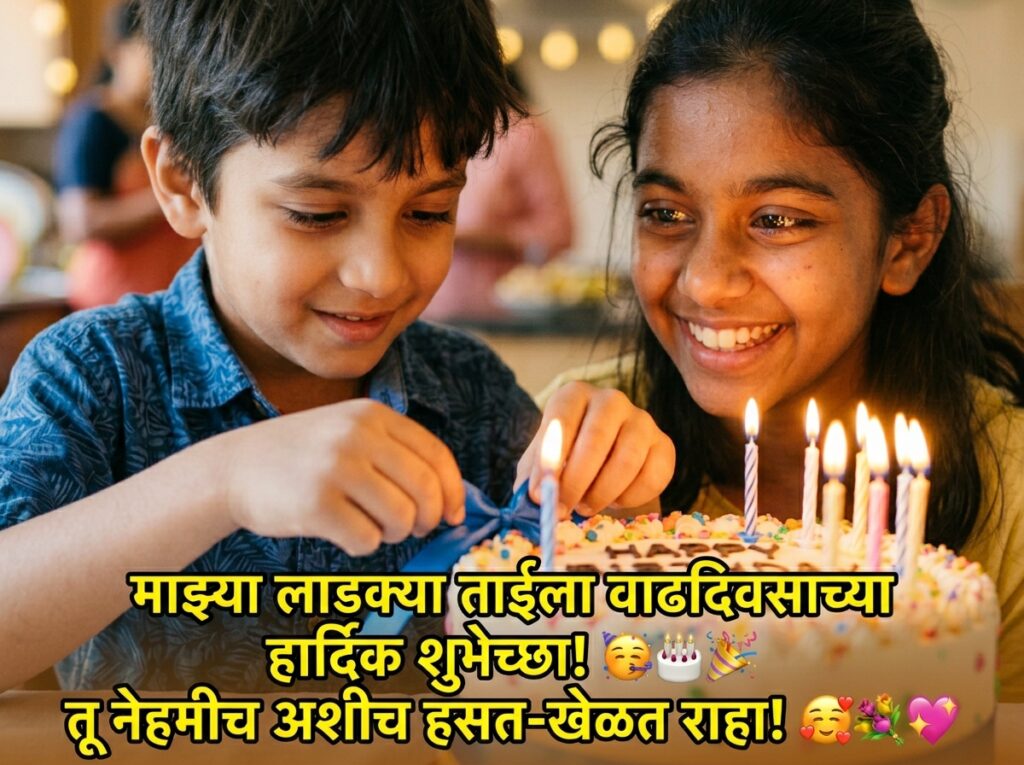 Birthday Wishes for Sister / Tai / Didi in Marathi