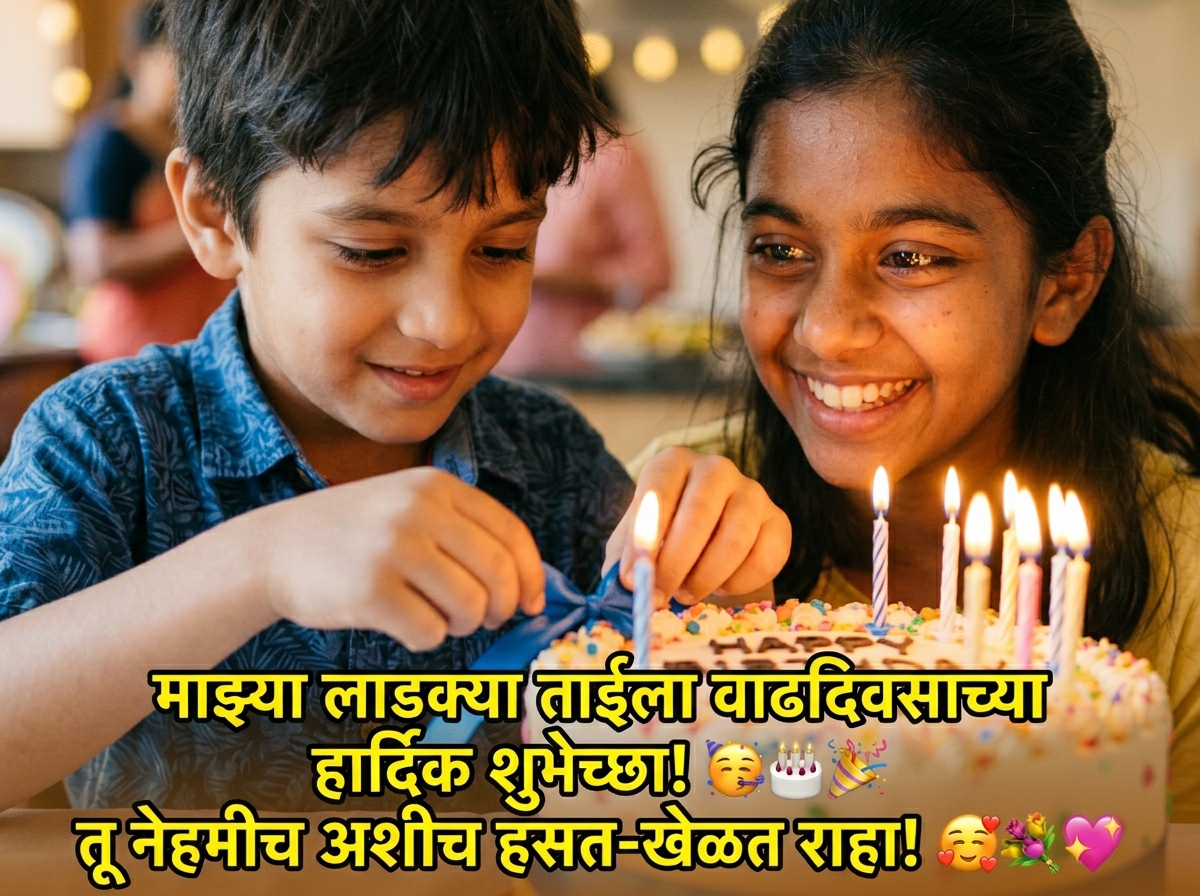 Birthday Wishes for Sister / Tai / Didi in Marathi