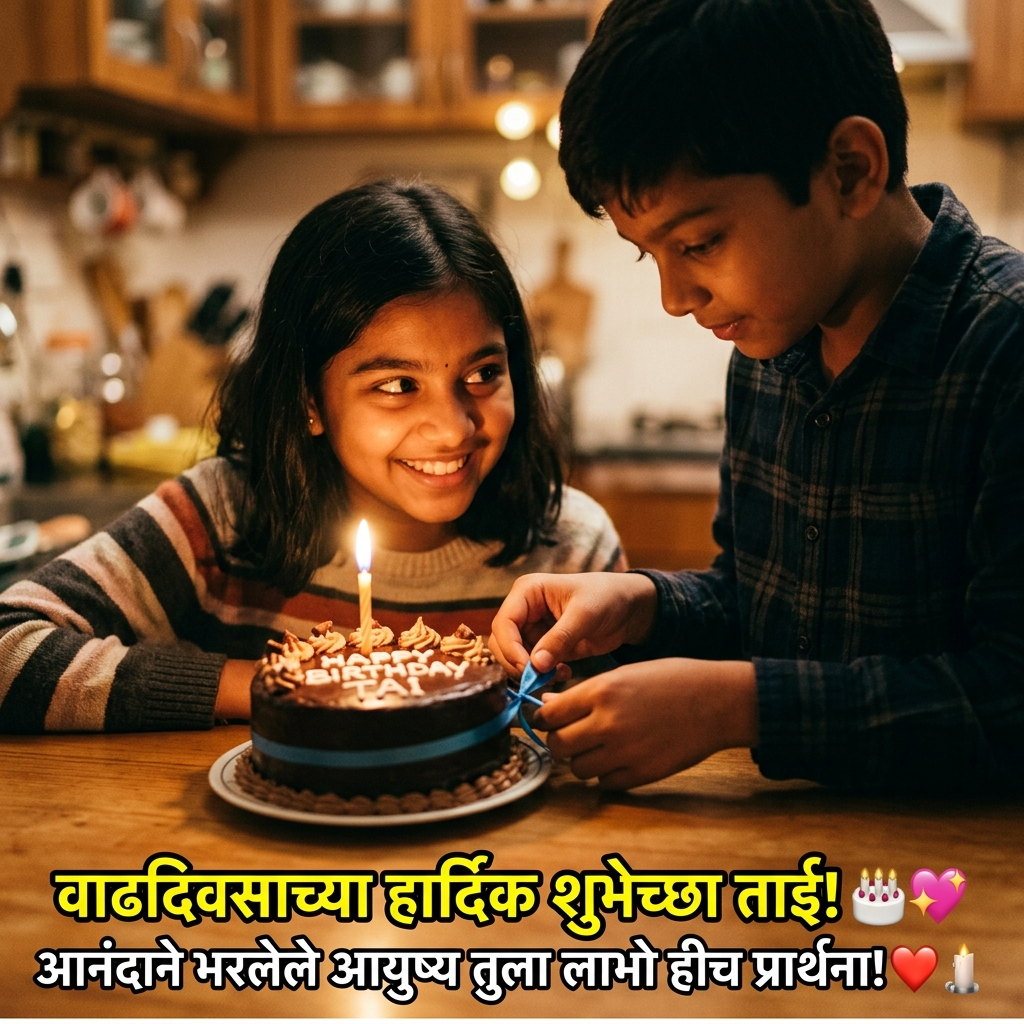 Birthday Wishes for Sister / Tai / Didi in Marathi
