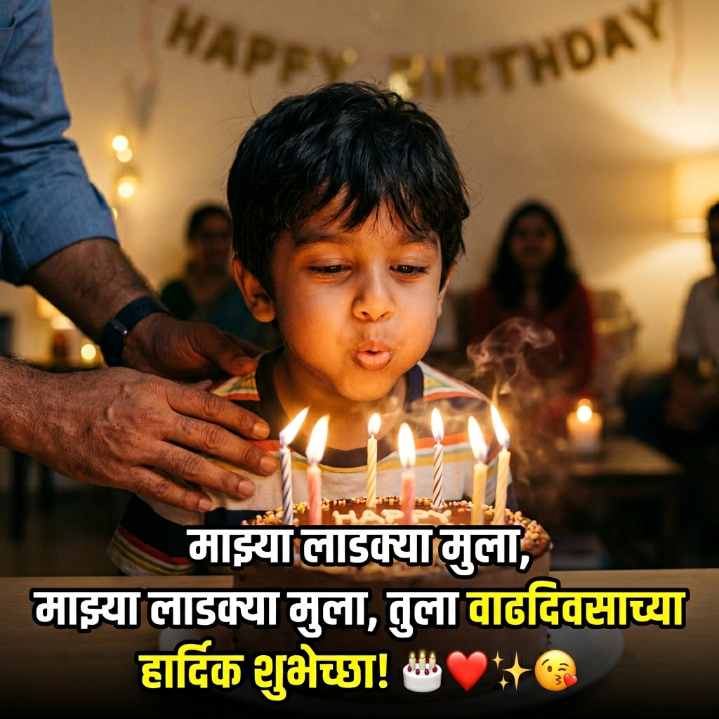 Birthday Wishes for Son / Mula in Marathi