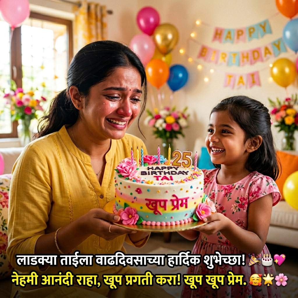 Birthday Wishes for Tai (Elder sister) in Marathi