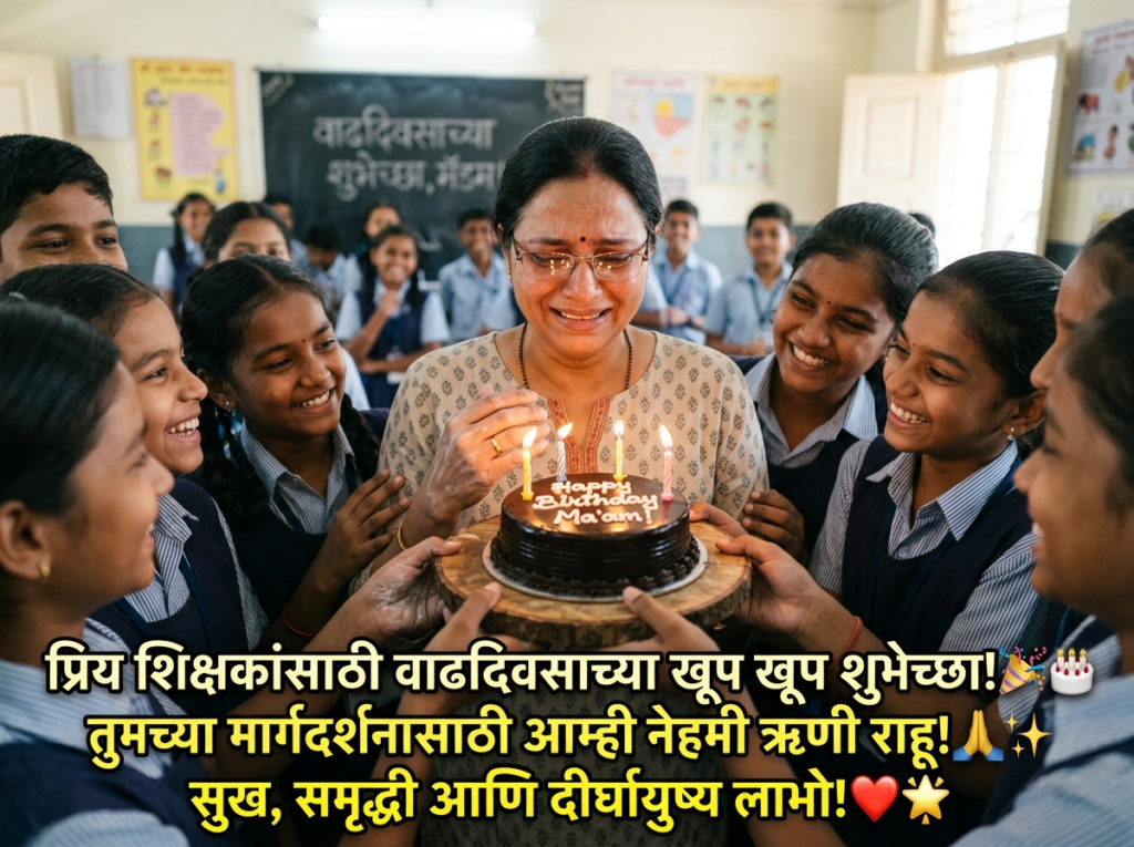 Birthday Wishes for Teacher/Sir/Madam in Marathi
