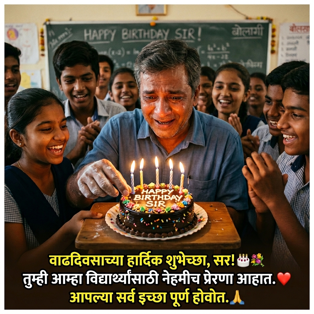 Birthday Wishes for Teacher/Sir/Madam in Marathi
