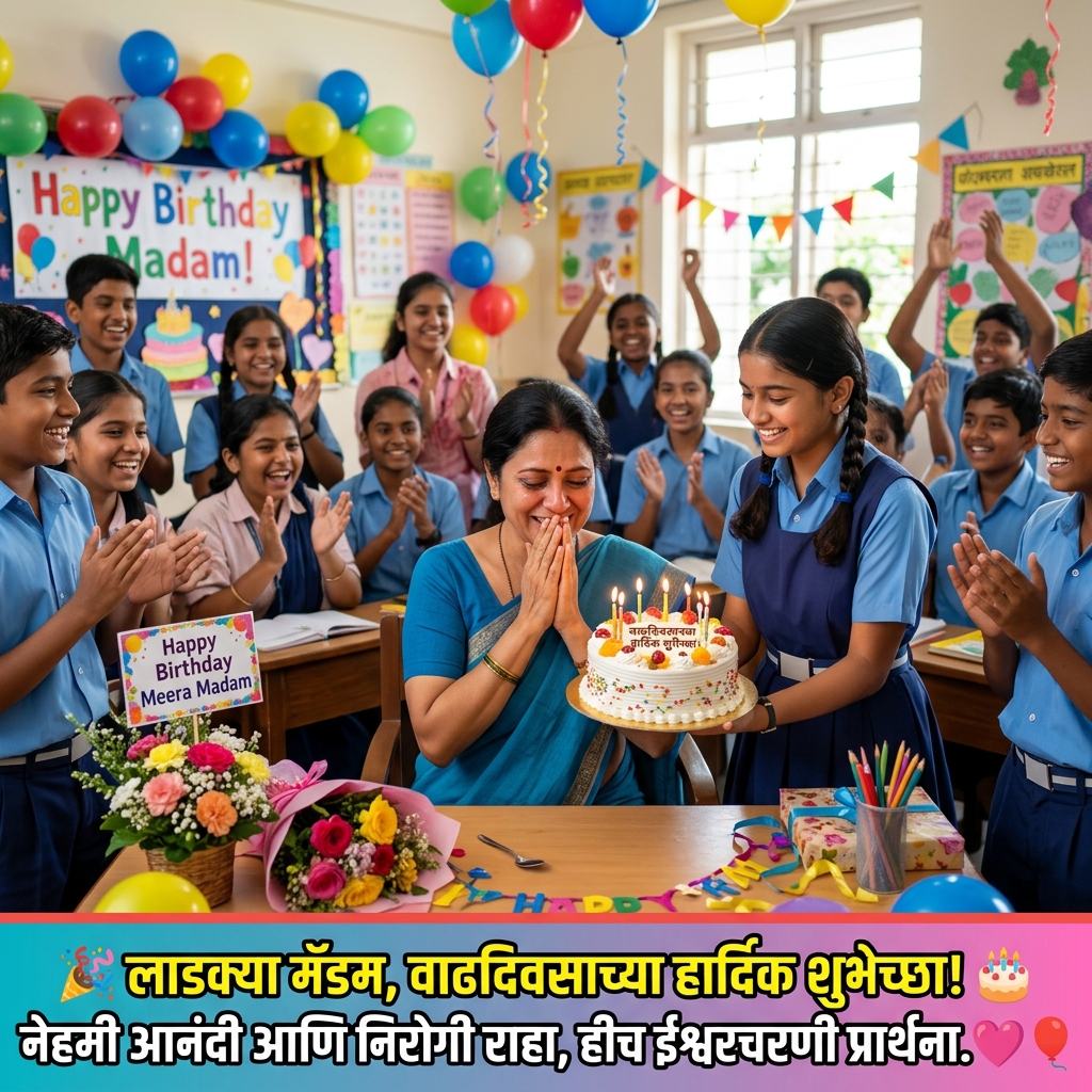Birthday Wishes for Teacher/Sir/Madam in Marathi