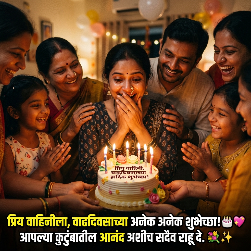 Birthday Wishes for Vahini (Sister-in-law) in Marathi