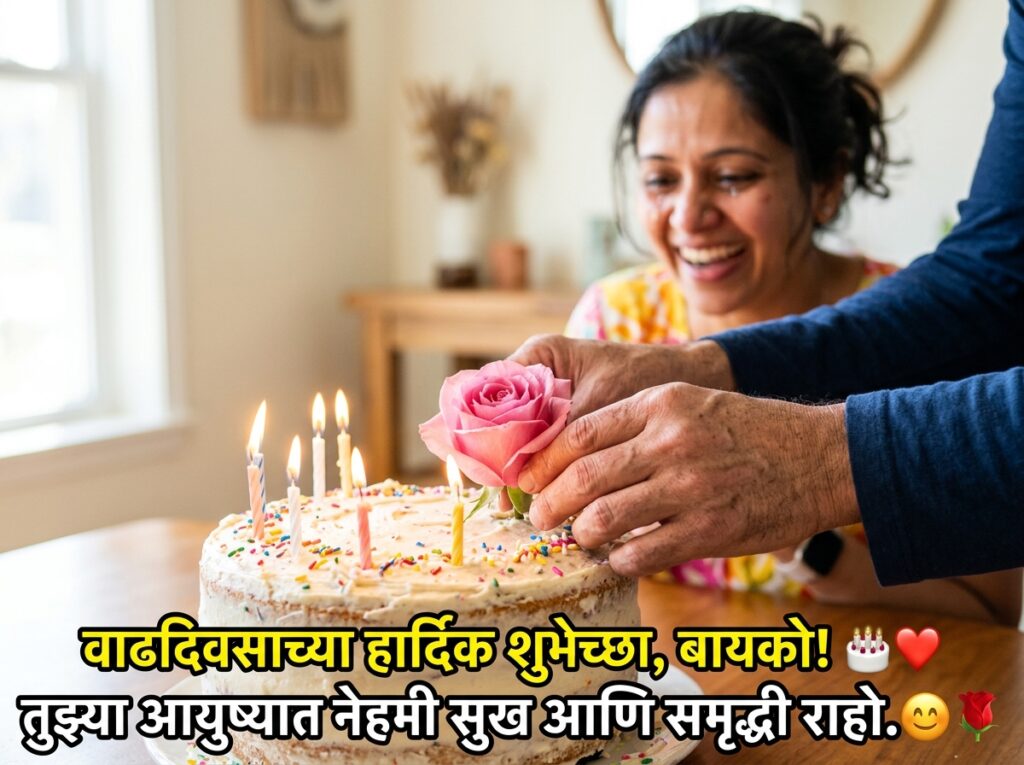 Birthday Wishes for Wife/Bayko in Marathi