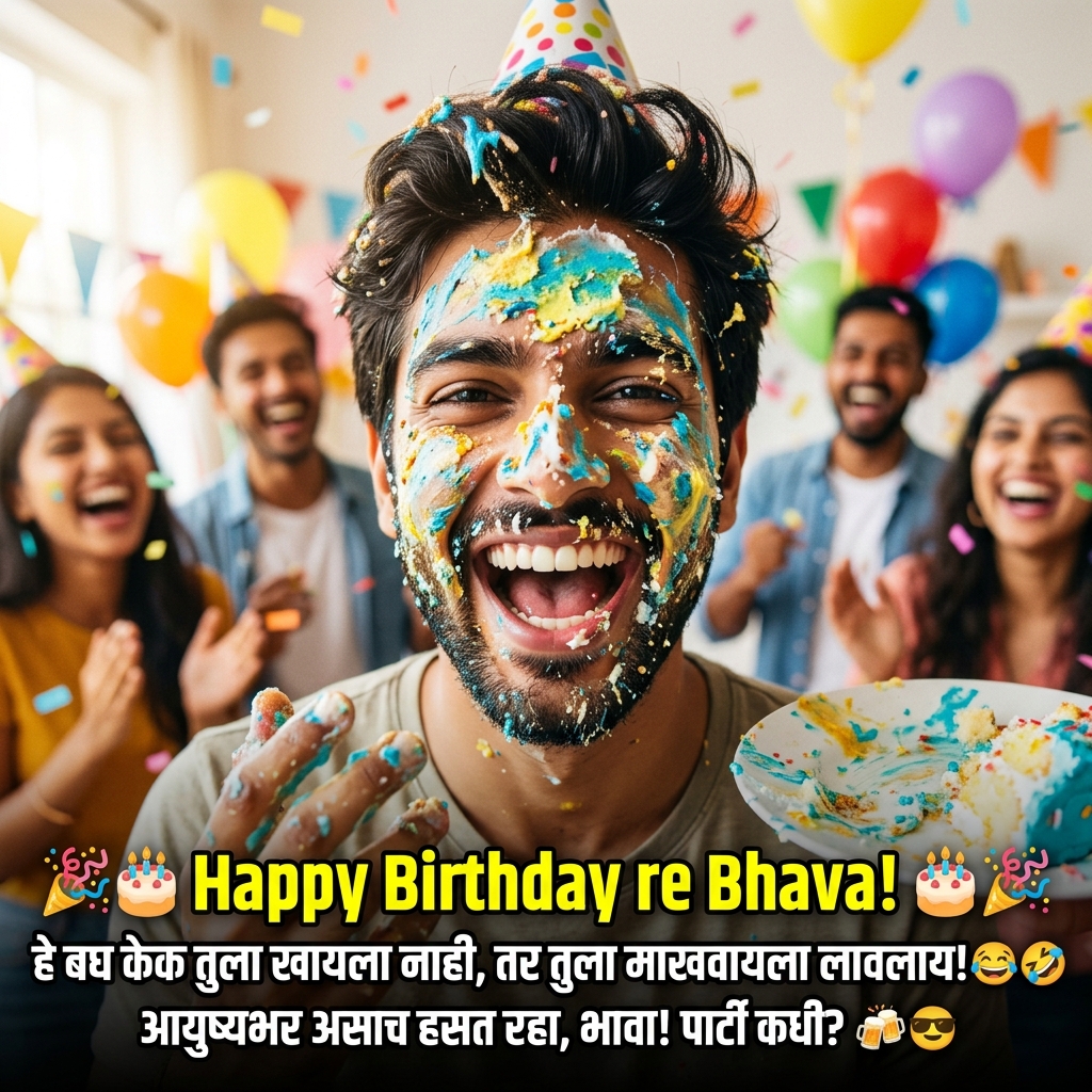Funny / Comedy / Tapori Birthday Wishes in Marathi