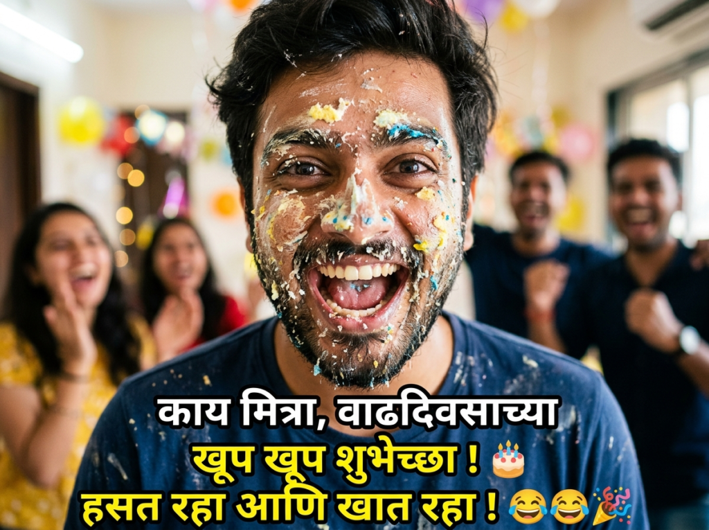 Funny / Comedy / Tapori Birthday Wishes in Marathi