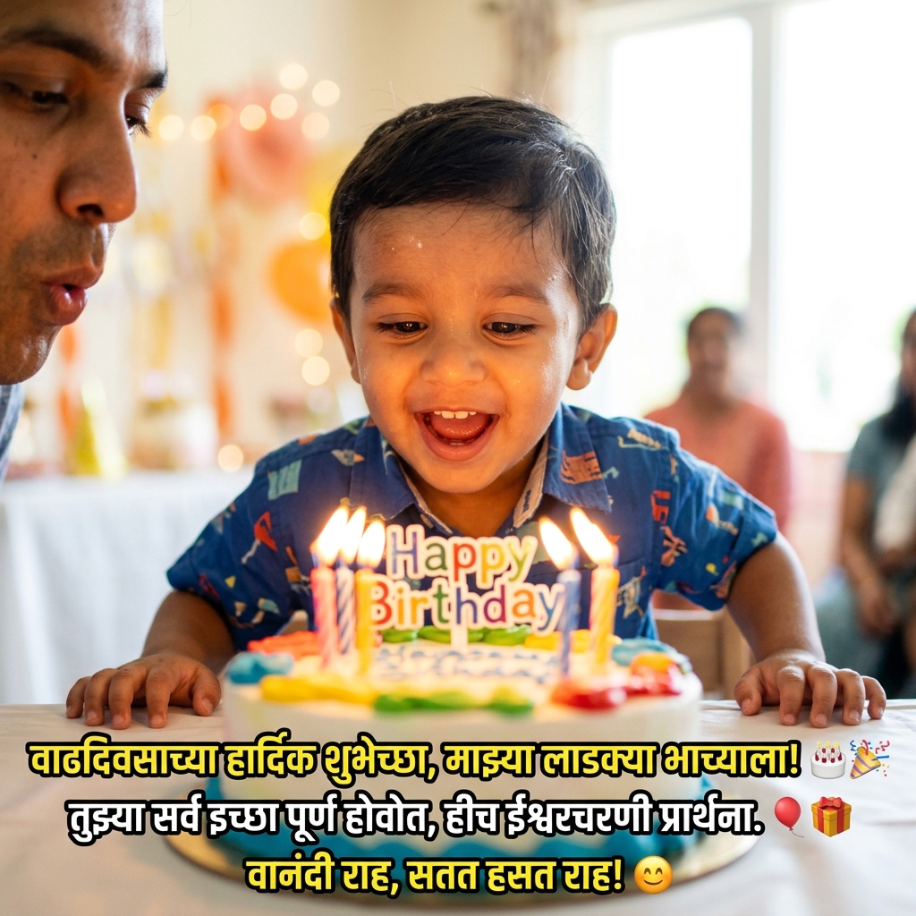 Birthday Wishes for Bhacha (Nephew) in Marathi